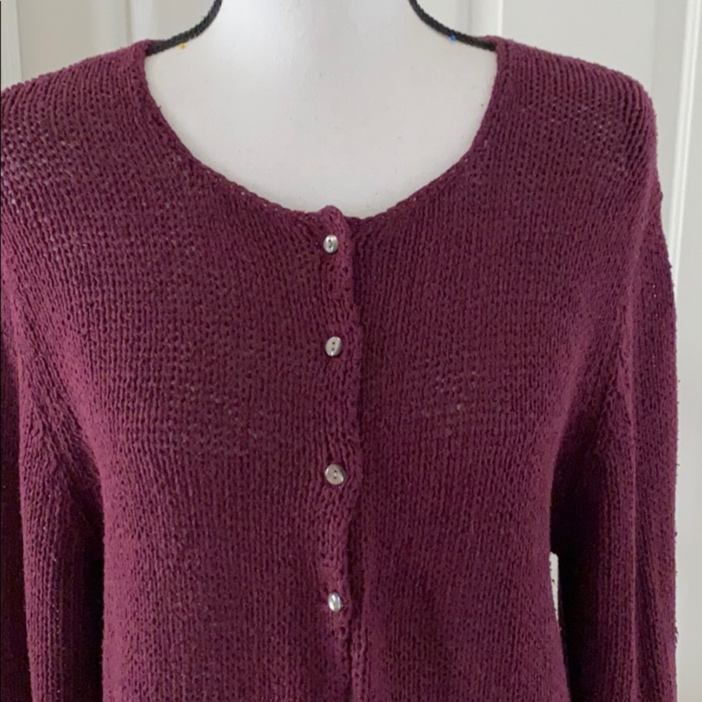 05:11 - J.Jill Silk & Cotton 1/2 button down Cardigan - Picture 6 of 11